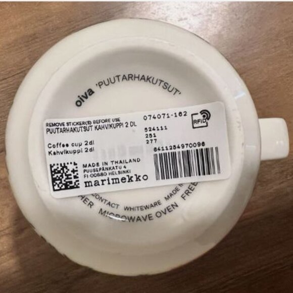 Marimekko Oiva / Puutarhakutsut Coffee Mug(set of 2) Brand New Finnish Design - Picture 7 of 8